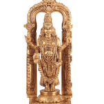 Brass Tirupati Balaji Statue with Hanging Mala | 17" Sacred Masterpiece | 8.5kg Temple Grade Art | Framed Divine Murti | Jaipurio